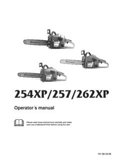 OM, 254 XP/ 257/ 262 XP, 1998-01, Chain Saw - …
