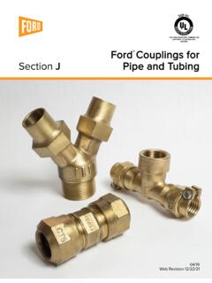 Ford&#174; Brass Couplings for Pipe and Tubing - Catalog Section J