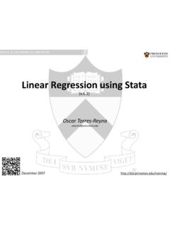 Linear Regression using Stata - Princeton University