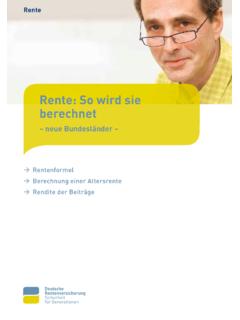Rente: So wird sie berechnet - Deutsche …