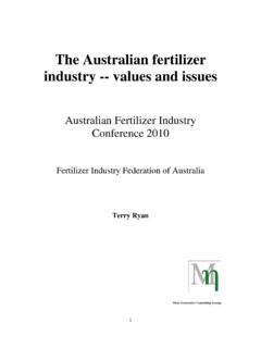 Australian Fertilizer Industry Value and Issues …