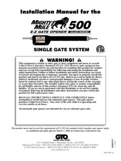 Installation Manual for the 500 - Mighty Mule