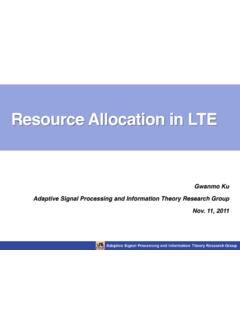 Resource Allocation in LTE - Electrical and Computer ...
