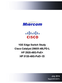 1GE Edge Switch Study Cisco Catalyst 2960X …