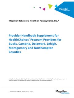 Provider Handbook Supplement for - Magellan Provider