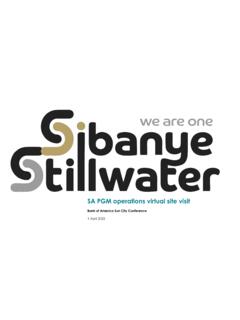 Sibanye-Stillwater SA PGM