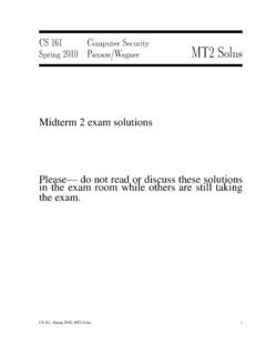 Midterm 2 exam solutions Please— do not read or discuss ...