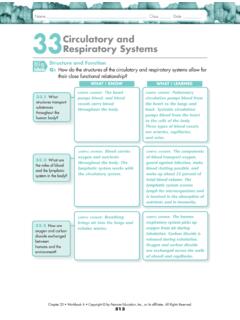Circulatory and Respiratory Systems