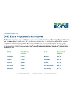 Last Updated: January 2022 2022 Extra Help premium amounts