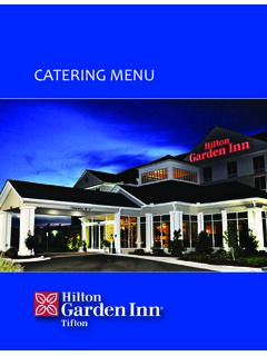 CATERING MENU - Hilton Garden Inn