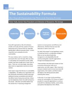The Sustainability Formula - tccgrp.com