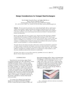 Design Considerations for Compact Heat Exchangers