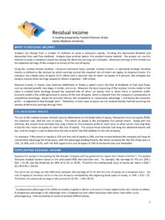 Residual income - educ.jmu.edu