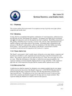 SEWER TESTING AND INPECTION - wefppvl.org