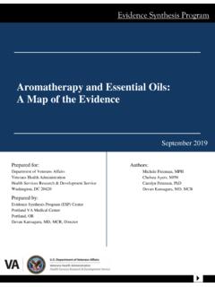 Aromatherapy and Essential Oils: A Map of the Evidence