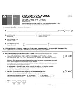 BIENVENIDO/A A CHILE Versi&#243;n: 01 DECLARACI&#211;N JURADA ...