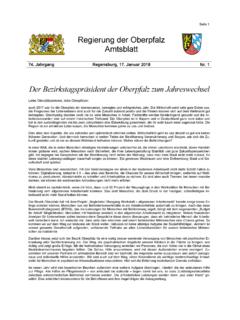 Amtsblatt der Regierung der Oberpfalz Nr. 1/2018