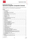 Operational amplifier, Comparator (Tutorial) - Rohm