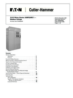 15 kV Motor Starter (AMPGARD T ) — Medium …