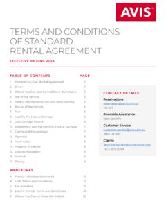 Avis Australia Rental Terms &amp; Conditions