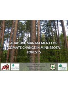 ADAPTIVE MANAGEMENT FOR CLIMATE CHANGE IN …