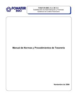 Manual de Normas y Procedimientos de Tesorer&#237;a