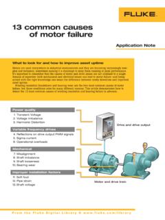 13 common causes of motor failure - Fluke Corporation