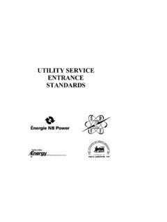 UTILITY SERVICE ENTRANCE STANDARDS - NB Power