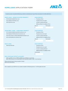 ANZ Home Loan Application Form