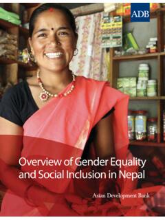 Overview of Gender Equality and Social Inclusion in Nepal