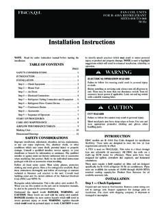 Installation Instructions - Carrier