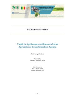 Youth in Agribusiness within an African Agricultural ...