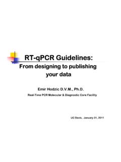RT-qPCR guidelines - University of California, Davis