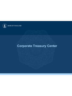 Corporate Treasury Center - Thailand Board of …