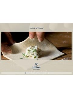 FOOD &amp; BEVERAGE - Hilton