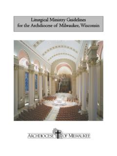 Liturgical Ministry Guidelines for the Archdiocese of ...