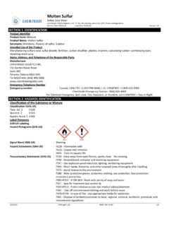 Molten Sulfur - Chemtrade Logistics Inc.