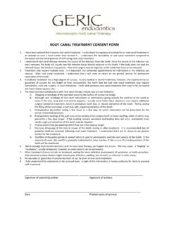 ROOT CANAL TREATMENT CONSENT FORM - …