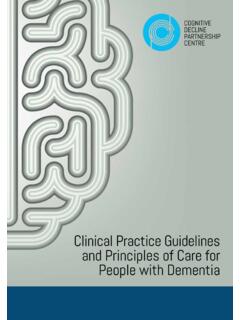 Clinical Practice Guidelines and Principles of Care for ...
