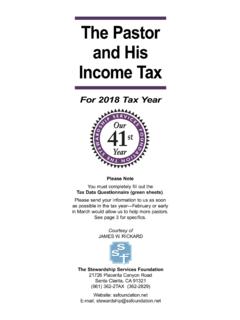 The Pastor and His Income Tax - ssfoundation.net