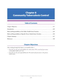 Chapter 8 Community Tuberculosis Control