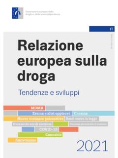 Relazione europea sulla droga Tendenze e sviluppi. 2021