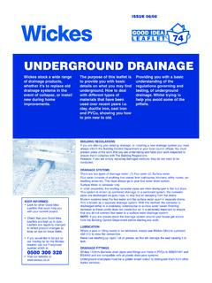 Planning and Installing Underground Drainage Systems by …