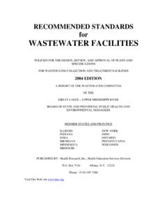 RECOMMENDED STANDARDS for WASTEWATER FACILITIES  …