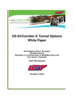 US 64/Corridor K Tunnel Options White Paper - TN.gov