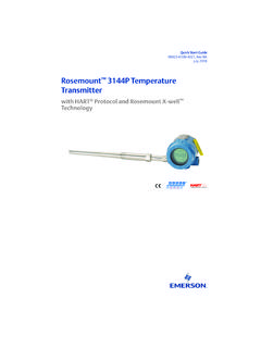 Rosemount 3144P Temperature Transmitter - Emerson