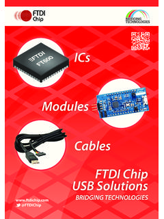 ICs Modules Cables USB Solutions - FTDI Chip …