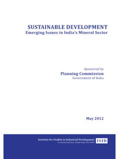 SUSTAINABLE DEVELOPMENT: Emerging Issues in India’s ...