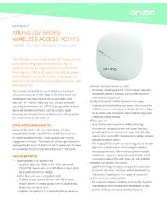 Aruba 207 Series Wireless Access Points