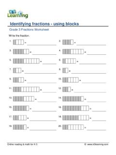 Grade 3 Fractions Worksheet - Identifying fractions ...